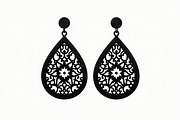 Leaf Earring Silhouette Bundle, an Object Graphic by jahid234 (Thumbnail 11 of 13)