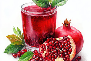 Refreshing Pomegranate Juice Glass P, a Food & Drink Photo by Pixeness Studio