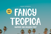 Fancy Tropica Summer & Holiday Font, a Handwritten Font by QR Design Studio (Thumbnail 1 of 7)