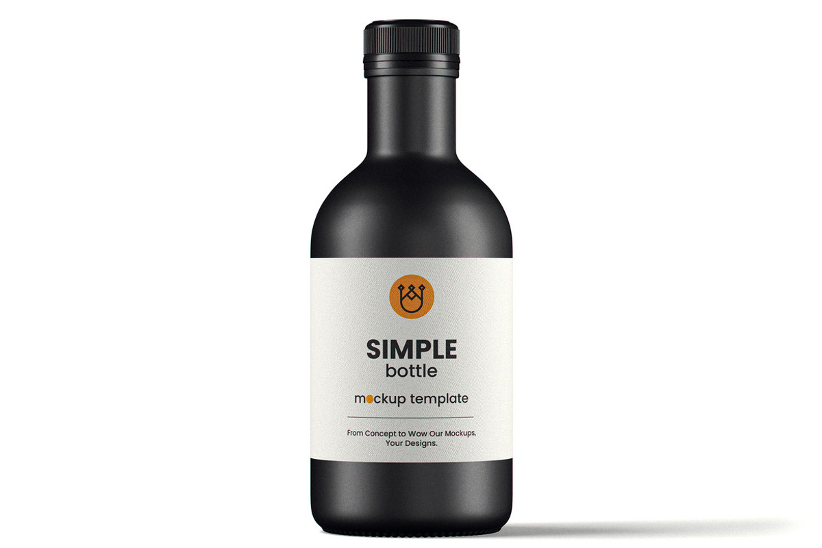 Glass Stout Sauce Bottle Mockup Pack, a Packaging Mockup by Designer Dude (Photo 6 of 6)