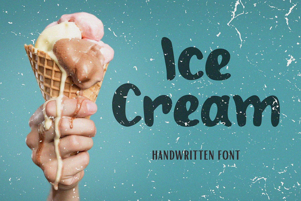 Ice Cream Handwritten Font, a Handwritten Font by Ruddean2109 (Photo 1 of 10)