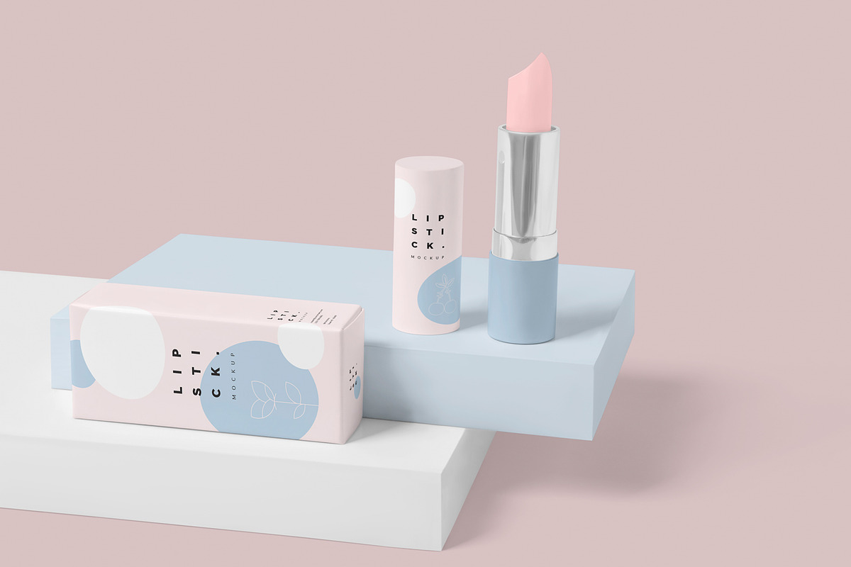 Matte Lipstick Mockups, a Packaging Mockup by DesignNeutrons (Photo 1 of 7)