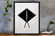 Kite Silhouette SVG, an Object Illustration by newminddesign (Thumbnail 3 of 3)