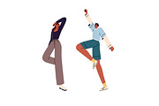 People dance set + seamless patterns, a Person Illustration by PaperTrident (Thumbnail 3 of 8)