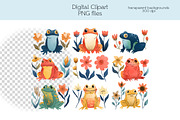Frogs in Flowers, an Illustration by OllyKo Art (Thumbnail 2 of 6)