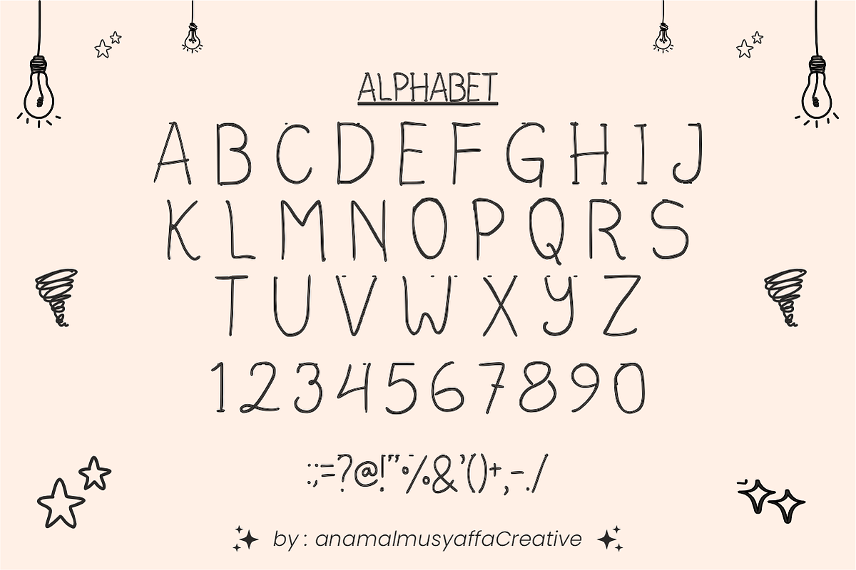 Doodle Sprout - Handwritten Font, a Handwritten Font by KiddoGlyphs Studio (Photo 4 of 4)