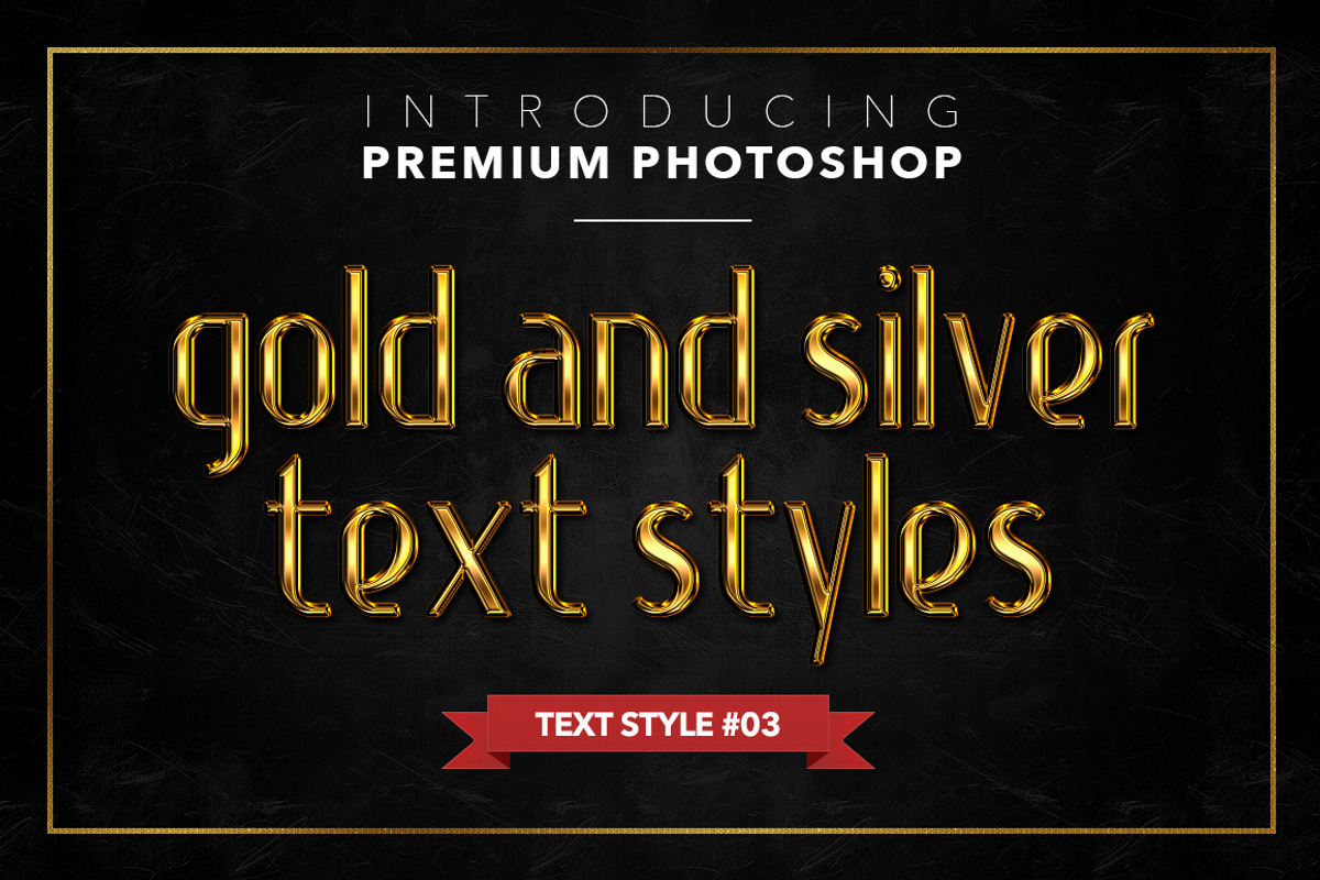Gold & Silver #1 - 20 Text Styles, a Layer Style Add-On by Jonas Stensgaard (Photo 4 of 23)