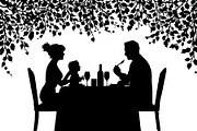 Minimalist family eating dinner, an Illustration by Amazin_art (Thumbnail 11 of 17)