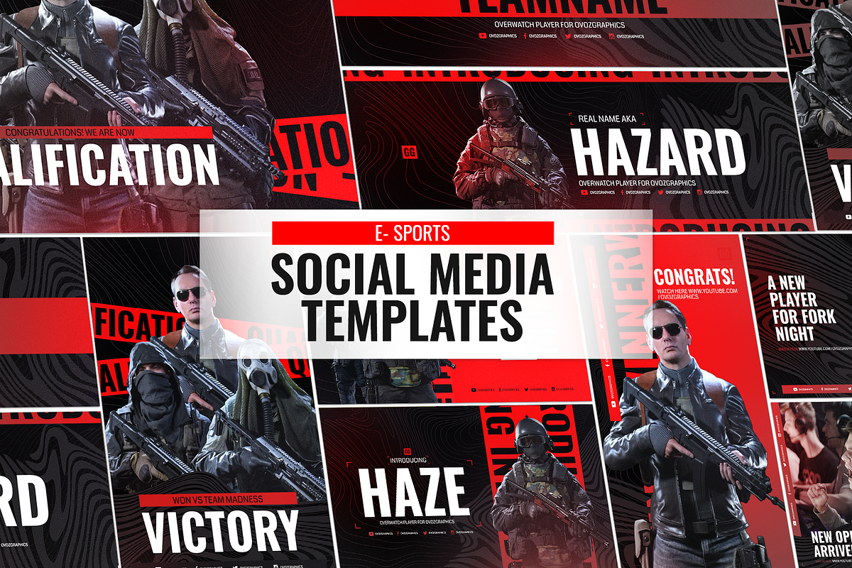 E - Sports Social Media Template, a Social Media Template by Creathift (Photo 1 of 7)