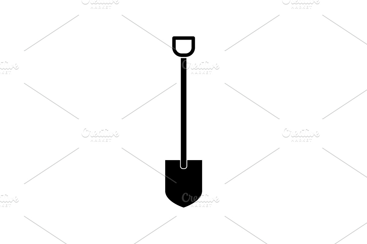 Shovel Icon Vector Design Template., a Background Graphic by Anno Urbis