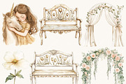 Watercolor Moon Princess Clipart, a Person Illustration by SparkyDesignsUS (Thumbnail 2 of 9)