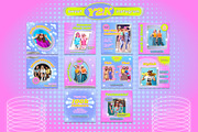 Sweet Y2k Instagram Set, a Social Media Template by Aiyari Graphic (Thumbnail 2 of 4)