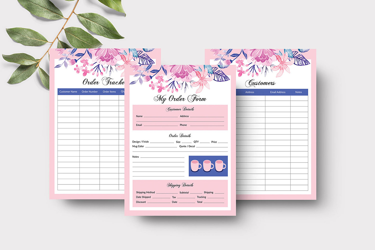 Printable Order Form, a Stationery Template by Template Shop