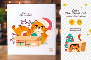 Christmas Cat illustrations, an Animal Illustration by vik.stock (Thumbnail 4 of 4)