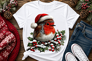 Cute Christmas Robin PNG Clipart, a Seasonal Illustration by CreationArt (Thumbnail 5 of 7)