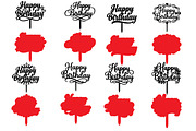 Birthday Cake Topper Laser Cut SVG, an Object Graphic by DreamCafeArt (Thumbnail 5 of 6)