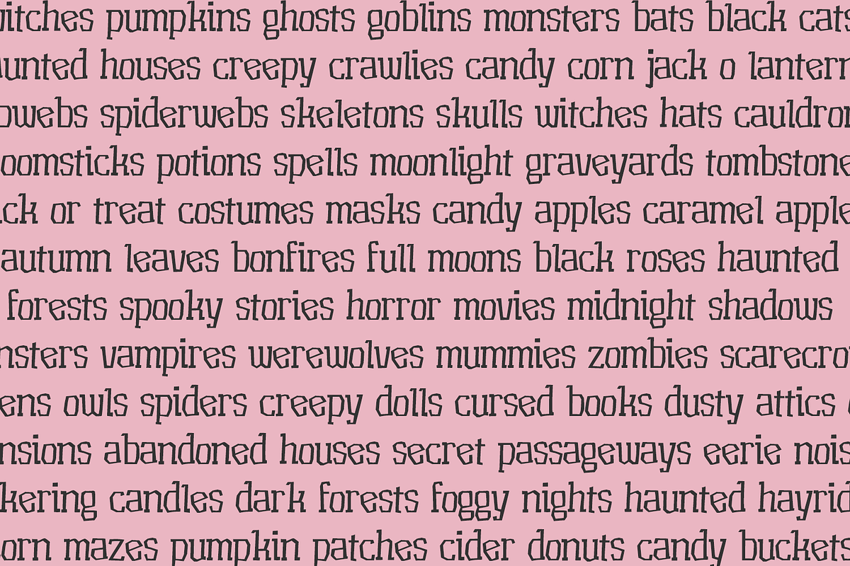 Abomination Halloween Font, a Serif Font by Beck McCormick (Photo 8 of 10)