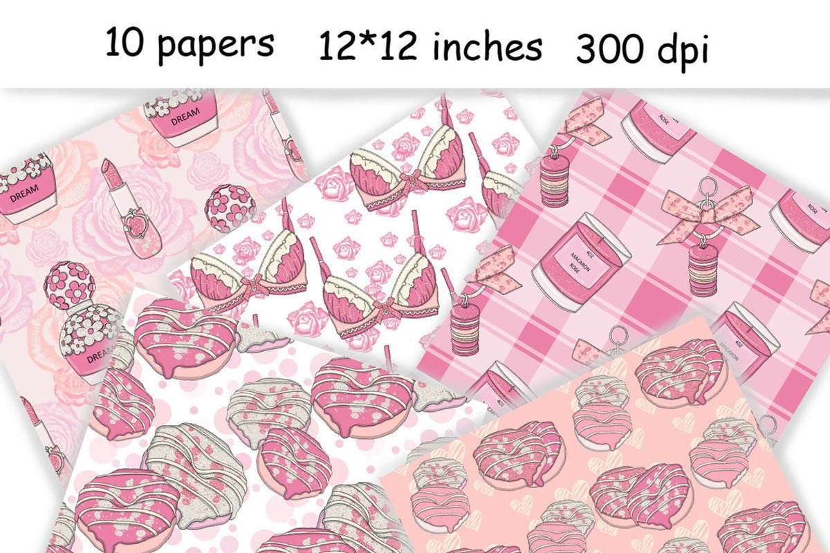 Pink Dreams Pattern, a Pattern Graphic by GlamArtZhanna (Photo 3 of 3)