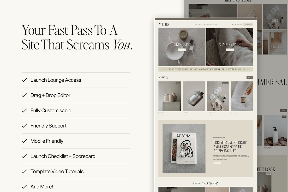 Squarespace Website Template Atelier, a Squarespace Template by Candor Templates (Photo 13 of 14)