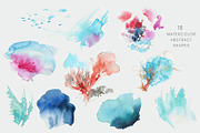 Watercolor Abstract Coral Shapes, an Illustration by Kolorata Art (Thumbnail 3 of 9)