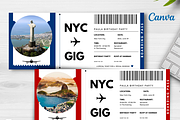 Editable Boarding Pass Template, a Card Template by YasdeyDesigns (Thumbnail 7 of 8)
