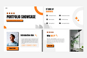 Orange Modern CV Portfolio Template, a Presentation Template by Eklip Studio (Thumbnail 4 of 6)