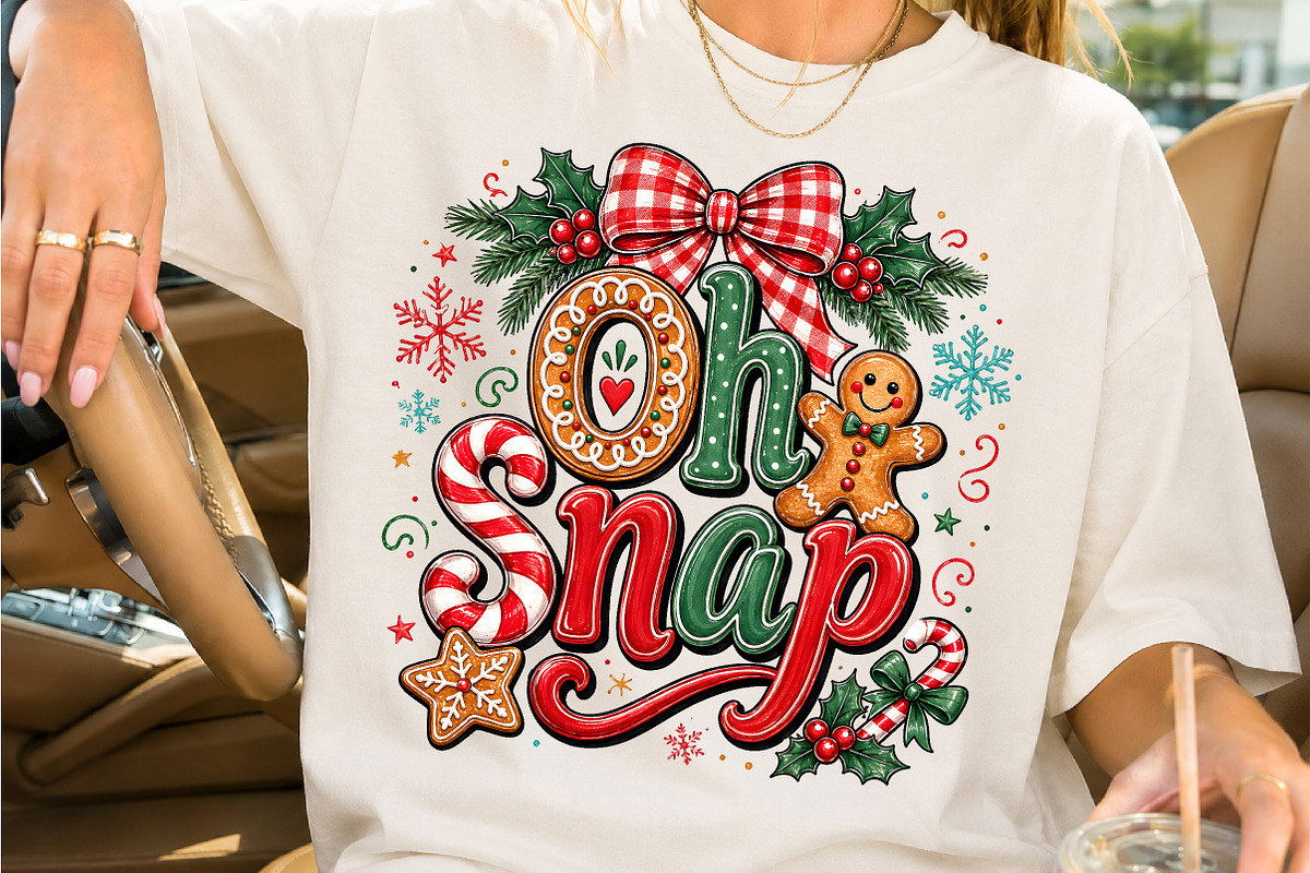 Oh Snap Gingerbread Candy Cane PNG, a Seasonal Illustration by Creative Art (Photo 2 of 3)