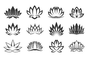 Lotus Icons, Oriental Flowers