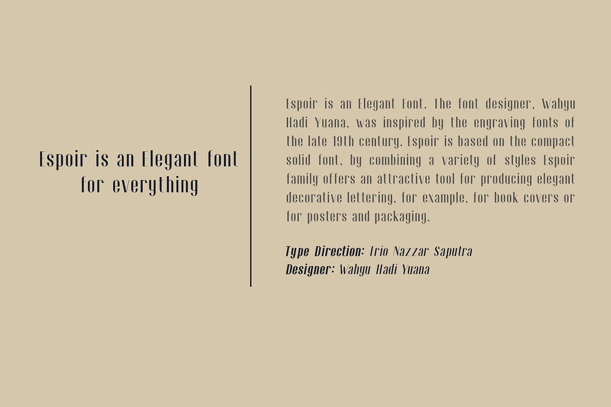 Espoir Font Family preview 2