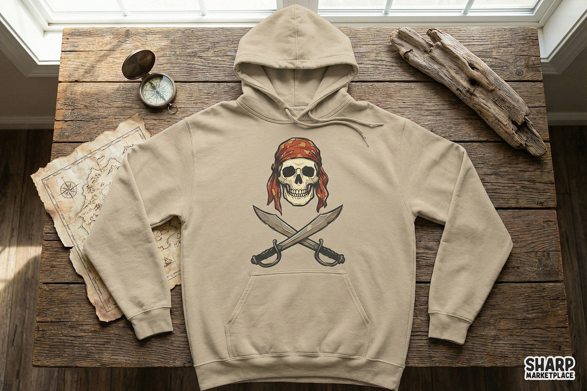 Pirate Skull With Red Bandana PNG, an Illustration by SharpMarketplace (Photo 3 of 4)
