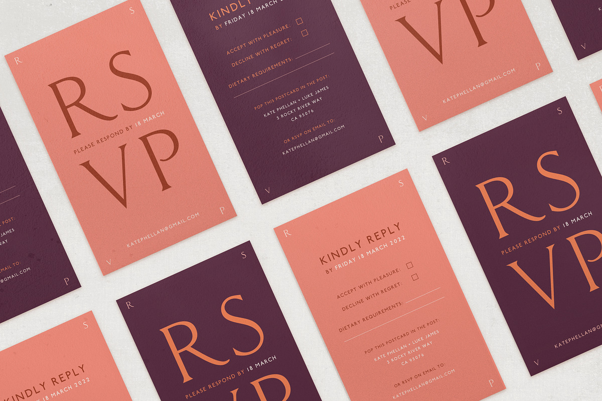 Wedding Stationery Template Kit, an Invitation Template by InDesignSkills (Photo 13 of 13)