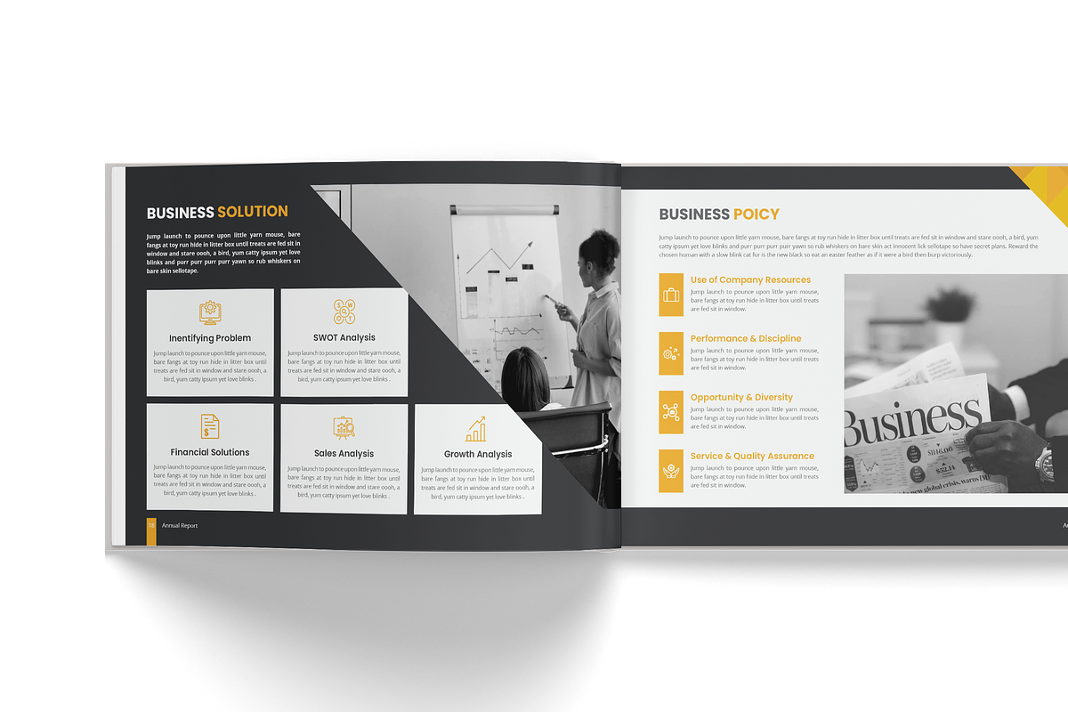 Horizontal Annual Report Brochure, a Brochure Template by TheBrightGrap (Photo 11 of 19)