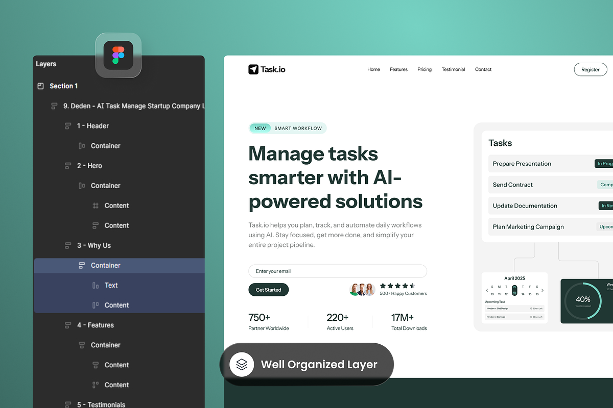 Task.Io - AI Task Manage Startup, a Websites & App Template by SLAB! Design (Photo 2 of 4)