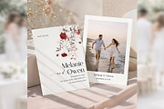 Burgundy Rose Save the Date CV bd013, an Invitation Template by TyphoonStudio (Thumbnail 1 of 10)