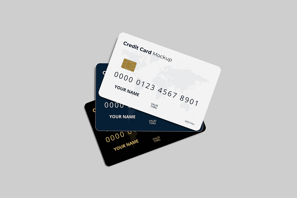 Credit Card Mockup, an Advertising Mockup by Graphiculon (Photo 2 of 11)