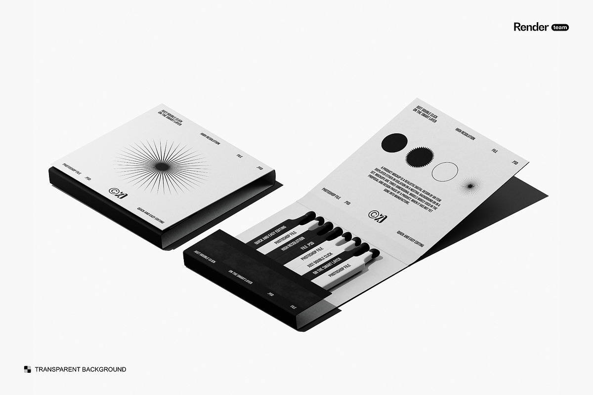 Matches Mockup Set, a Packaging Mockup by Renderteam (Photo 11 of 12)