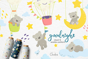 Good night. Cute bears collection.