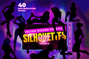 Vector Female Sexy Woman Silhouettes, a Person Illustration by Posh Papers & Patterns (Thumbnail 2 of 8)