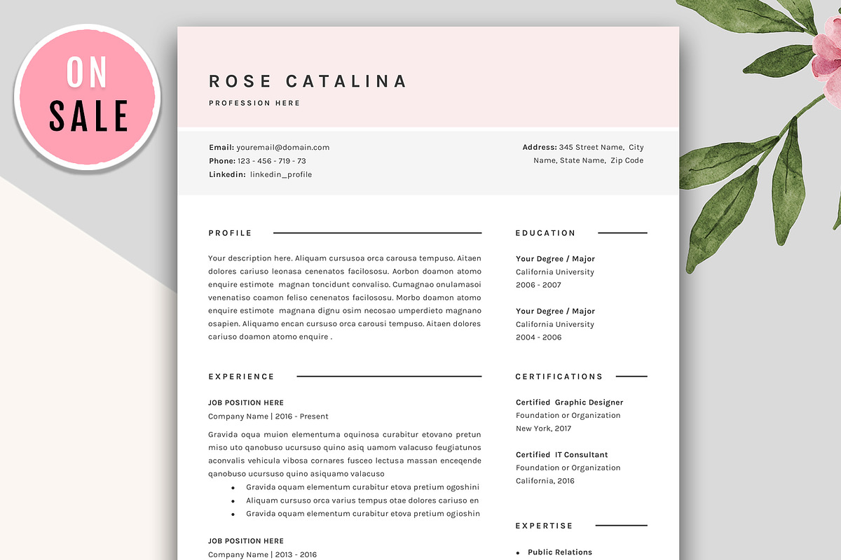 Professional Resume Template - Word, a Resume Template by GResume (Photo 1 of 7)