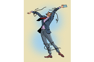 Pop Art Retro Freedom from social, a Person Illustration by studiostoks