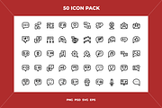 Chat icons, an Outline Icon by Wencory (Thumbnail 1 of 2)