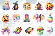 Cute Rainbow Halloween Clipart, an Illustration by designcity5 (Thumbnail 2 of 5)