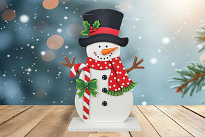 Laser Cut Snowman Decor