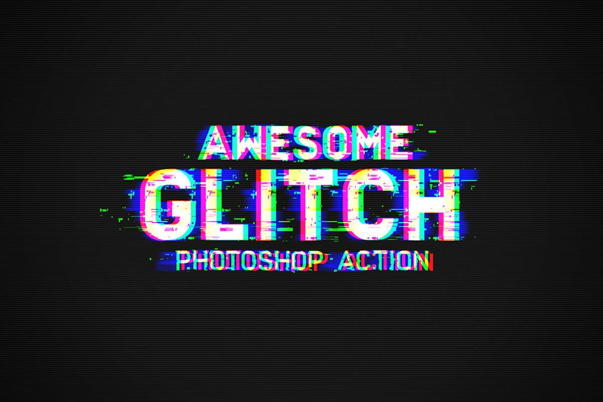 Glitch Photoshop Action, an Action Add-On by designvillage (Photo 1 of 11)