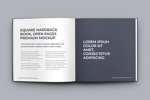 Square Hardback Book Mockup