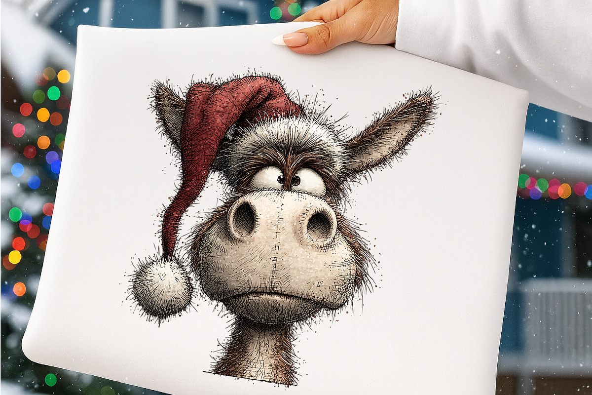 Cute Animals Christmas Clipart, a Transportation Illustration by SinaCreation (Photo 5 of 7)