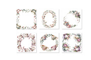 Flower watercolor in tea cup frames, an Object Graphic by SketchArtStudio (Thumbnail 2 of 3)
