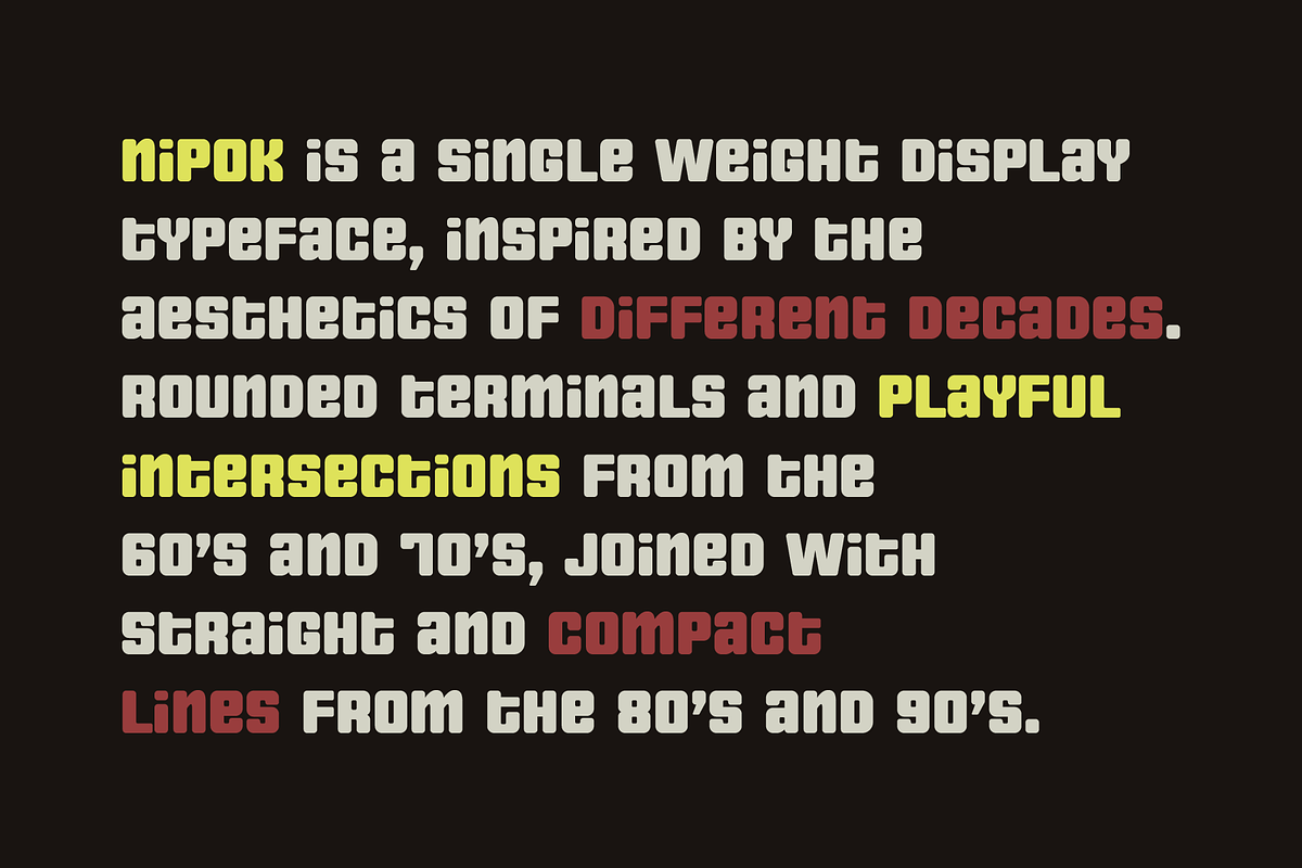 Nipok - Unicase Fancy Retro Display, a Font by Gravitype (Photo 10 of 12)