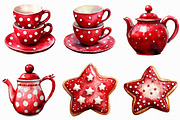 Watercolor Teapot and Teacup Clipart, an Illustration by Libby Wishes (Thumbnail 3 of 7)