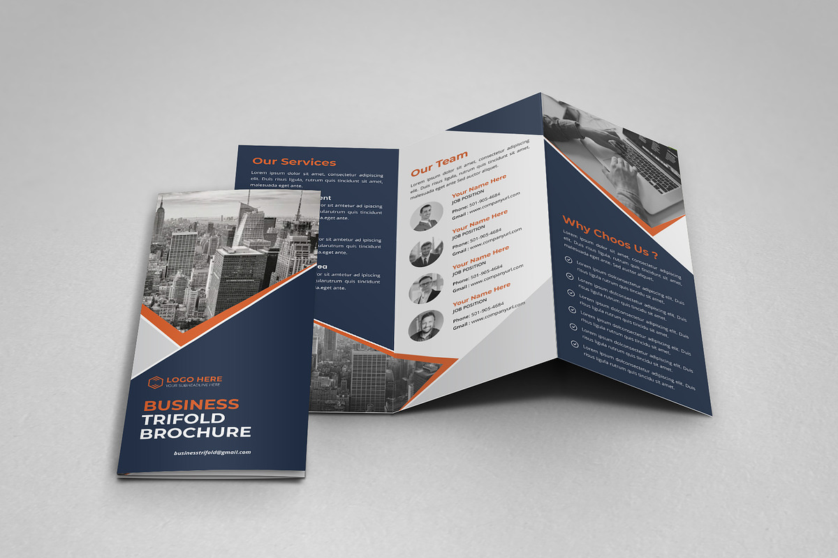 Business Brochure Trifold Template, a Brochure Template by SamiSimply7 (Photo 2 of 5)